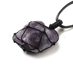 Irregular Nuggets Natural Mixed Gemstone Pendant Necklace&nbsp;G-H286-02
