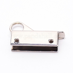 Zinc Alloy Bag Lock Catch Clasps&nbsp;PALLOY-WH0088-12P