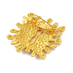 Alloy Rhinestone Lapel Pin Brooches for Clothes&nbsp;RB-CBAC813-02G