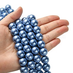 Electroplate Glass Pearl Beads Strands&nbsp;HY-F001-14mm-03