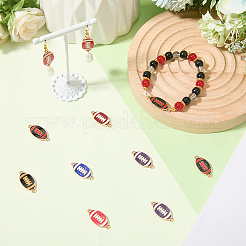 36Pcs 6 Colors Alloy Enamel Connector Charms&nbsp;FIND-SC0014-77