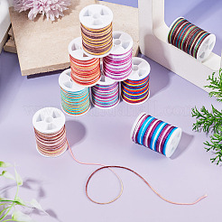 9 Rolls 9 Colors Segment Dyed Polyester Thread&nbsp;NWIR-TA0001-37B