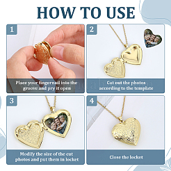 4Pcs Brass Heart Locket Pendants&nbsp;NJEW-ME0001-19