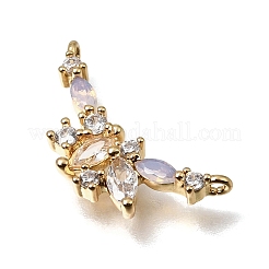 Brass Pave Clear Cubic Zirconia Pendants&nbsp;KK-K427-05A-G