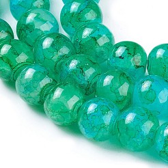 Spray Painted Glass Beads Strands&nbsp;GLAA-A038-C-46