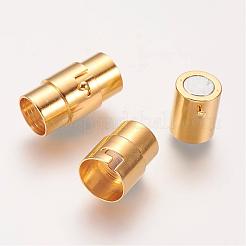 Brass Locking Tube Magnetic Clasps&nbsp;KK-Q089-G