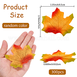 300Pcs Cloth Artificial Maple Leaf&nbsp;AJEW-SP0003-07