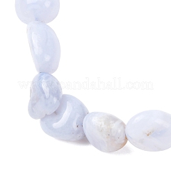 Natural Blue Lace Agate Beaded Stretch Bracelets&nbsp;BJEW-F414-02B-12