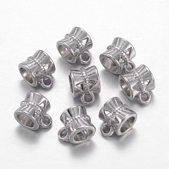 Tibetan Style Alloy Tube Bails&nbsp;TIBE-30047-P-NR