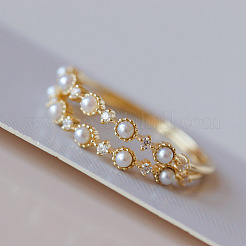 Simple Style 925 Sterling Silver Micro Pave Clear Cubic Zirconia Finger Rings&nbsp;FS-WG116E7-01