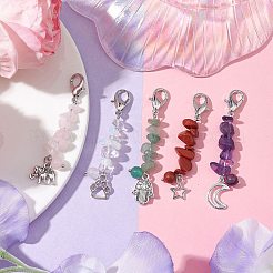 Moon/Star/Paw Print Alloy Pendant Decoration&nbsp;HJEW-JM02151