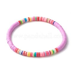 Handmade Polymer Clay Heishi Beads Stretch Bracelets Set&nbsp;BJEW-JB07349-02