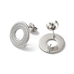 Non-Tarnish 304 Stainless Stud Earring Findings&nbsp;LS-STAS-M314-01F-P