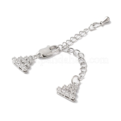Brass Micro Pave Cubic Zirconia Chain Extender&nbsp;KK-G503-02P