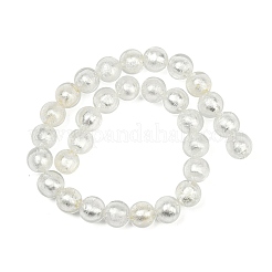 Handmade Silver Foil Glass Beads Strands&nbsp;FOIL-F002-01F