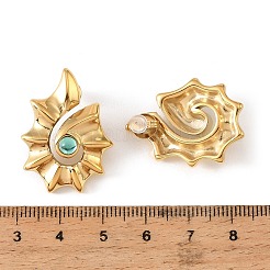 304 Stainless Steel Rhinestone Stud Earrings&nbsp;EJEW-Z173-05G