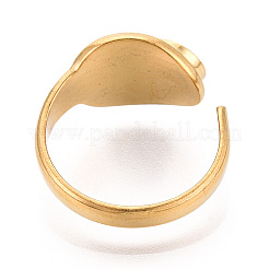 304 Stainless Steel Cuff Ring Components&nbsp;STAS-T066-21G