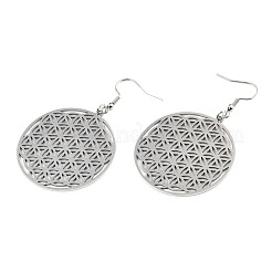 Tarnish Resistant 201 Stainless Steel Dangle Earrings&nbsp;STAS-S105-JN625-1