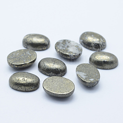 Oval Natural Pyrite Cabochons&nbsp;G-I125-10-18x13mm