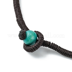 Dyed Natural Coconut Rhombus Beaded 3 Layer Necklaces&nbsp;LS-NJEW-A007-02C