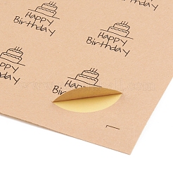 Self-Adhesive Kraft Paper Gift Tag Stickers&nbsp;DIY-D028-03A-01