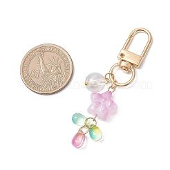 3Pcs Star Round Glass Beads Pendant Decorations&nbsp;HJEW-JM04131