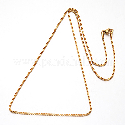 304 Stainless Steel Box Chain Venetian Chain Necklaces&nbsp;NJEW-I065-13