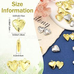 30Pcs Brass Locket Pendants&nbsp;KK-SZ0003-18