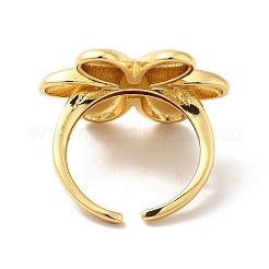 Brass Flower Open Cuff Ring for Women&nbsp;KK-H434-23G