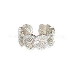 Hollow Out Shell Shape Brass Cuff Open Rings for Women&nbsp;WG8D7EC-01