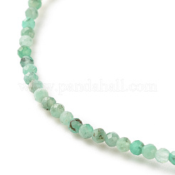 Natural Emerald Round Beaded Stretch Bracelet&nbsp;BJEW-JB07748-02