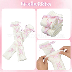Bowknot Polycotton Leg Sleeves&nbsp;AJEW-WH20042-84A