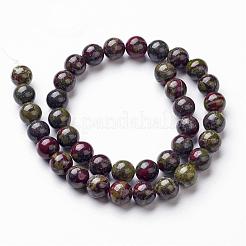 Natural Dragon Blood Jasper Bead Strands&nbsp;G-G957-24-10mm
