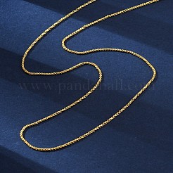 Brass Box Chains Necklaces for Women&nbsp;NJEW-D302-08G