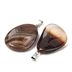 Natural Banded Agate Pendants&nbsp;GG-K002-05C