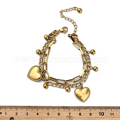 304 Stainless Steel Multi-strand Bracelets&nbsp;BJEW-Q040-05G