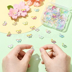 80Pcs 8 Colors Electroplate Handmade Lampwork Beads&nbsp;LAMP-CJ0003-04
