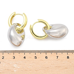 Nuggets Brass Hoop Earrings for Women&nbsp;EJEW-U057-06B-04GP