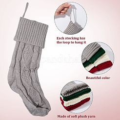 4Pcs 4 Colors Knitted Acrylic Fiber Hanging Stocking Bags&nbsp;AJEW-SP0004-04