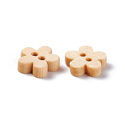 Natural 2-hole Basic Sewing Button in 5-petaled Flower Shape&nbsp;NNA0Z6C
