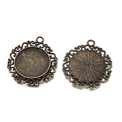 Alloy Pendant Cabochon Settings&nbsp;PALLOY-H170-29AB