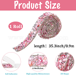 Resin Rhinestone Crystals Beaded Trim&nbsp;DIY-WH20050-05E