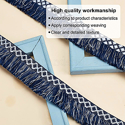 Ethnic Style Two Tone Polyester Tassel Ribbon&nbsp;OCOR-WH0068-79