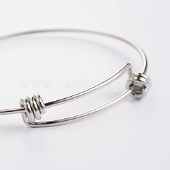Tarnish Resistant Adjustable 304 Stainless Steel Expandable Bangle Making&nbsp;BJEW-L523-16P