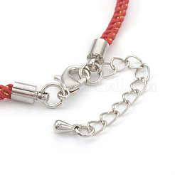 Adjustable Nylon Cord Bracelet Making&nbsp;MAK-F026-B-P