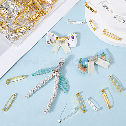 120Pcs 6 Styles Iron Brooch Findings&nbsp;IFIN-SP0001-32