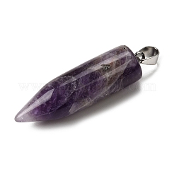 Natural Amethyst Pointed Pendants&nbsp;G-F820-12N