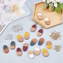 DIY Walnut Wooden Dangle Earring Making Kits&nbsp;DIY-OC0006-83