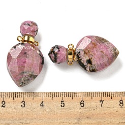 Faceted Natural Rhodonite Pendants&nbsp;G-A225-02G