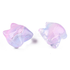 Transparent Spray Painted Glass Beads&nbsp;LS-GLAA-N035-034-G04